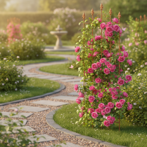 Produkt Kratka z motywem serca, pomoc do pnącza w stylu romantycznym na ścieżki ogrodowe lub tarasy, 101 cm