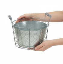 Produkt Doniczka druciana do sadzenia, koszyczek wiosenny, metal, Ø26cm