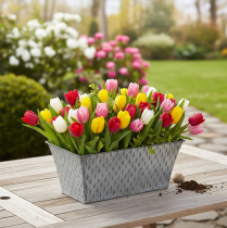 Produkt Miska cynkowa z wzorem diamentowym, 26 cm x 15,5 cm