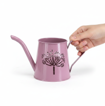 Produkt Metalowa dekoracyjna konewka, wzór różowych dmuchawców, 12 cm, 2 sztuki