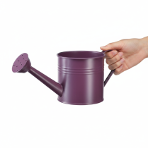 Produkt Konewka dekoracyjna, metalowa, fioletowa, doniczka, Ø13,5cm, wys.12,5cm