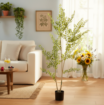 Produkt Sztuczna roślina w doniczce, wys. 130 cm, zielona, dekoracyjna