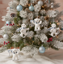 Produkt Zawieszka miś polarny na nartach z szalikiem do powieszenia, 10cm, 2 sztuki