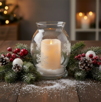 Produkt Duża świeca LED z timerem, do użytku na zewnątrz, ciepła biel, Ø12,5 cm, wys. 20 cm