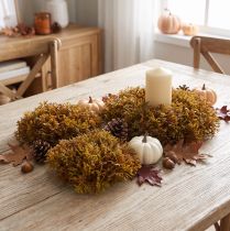 Produkt Ozdoba ze sztucznego mchu brązowa – poduszka z mchu 10/12/14cm 3 szt