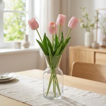 Produkt Tulipan sztuczny różowy kwiat łodygi W67cm