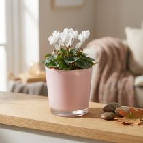 Produkt Doniczka szklana różowa szklana wiaderko Ø10cm wys.8,5cm