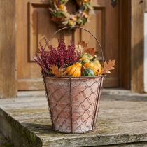 Produkt Uchwyt do doniczki ceramicznej metalowy brązowy Ø18cm