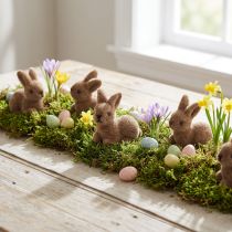 Produkt Króliczki ozdobne 5cm flokowane brązowe 16 szt