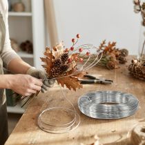 Produkt Drut aluminiowy, srebrny, drut rzemieślniczy, drut dekoracyjny, 1,5 mm, 1000 g do biżuterii, florystyki i projektów DIY