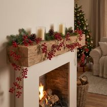 Produkt Sztuczne rośliny wiszące gałązka jagodowa czerwono-zielona wys. 150cm