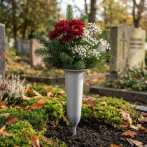 Produkt Wazon nagrobny srebrny 28,5 cm