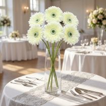 Produkt Gerbera sztuczna biała 62cm 6 szt