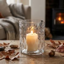 Produkt Szkło lampionowe, wazon na kwiaty, szklany wazon okrągły Ø11.5cm H13.5cm