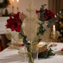 Produkt Liście szkieletu Sztuczne liście wierzby Złota gałązka Deco 63cm