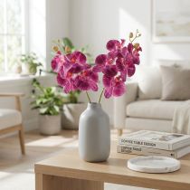 Produkt Orchidea płomieniowana sztuczna Phalaenopsis fioletowa 72cm
