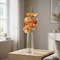 Produkt Sztuczna orchidea Phalaenopsis płonąca czerwono-żółta 78cm