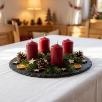 Produkt Taca z łupka naturalnego okrągła z kamienia czarna Ø25cm 2 szt