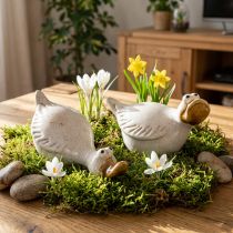 Produkt Ceramiczna figurka dekoracyjna w kształcie kaczki, idealna ozdoba salonu, 13 cm, 2 sztuki