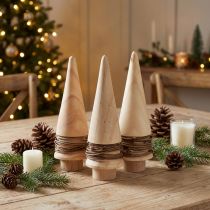 Produkt Mini choinka drewniana dekoracja naturalna dekoracja stołu wys. 13,5 cm 3 szt