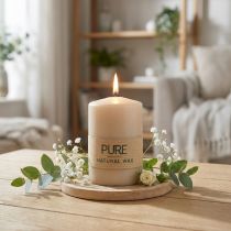 Produkt Świeca okrągła PURE Świece Beige Wenzel 90/60mm