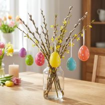 Produkt Pisanki do powieszenia, różne kolory, 6cm, 12 szt.