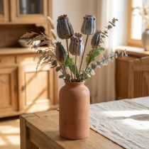 Produkt Sztuczne strąki maku żółte, brązowe wys.70cm