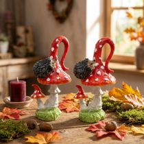 Produkt Muchomor z Jeżem Deco Grzybek Jesienna Dekoracja H14cm 2szt.