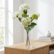 Produkt Sztuczny kwiat śnieżki Virburnum biały Ø8cm 64cm