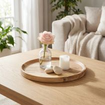 Produkt Taca/talerz dekoracyjny z naturalnego drewna akacjowego, Ø20cm