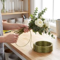 Produkt Drut aluminiowy Oliwkowy 2mm 500g - elastyczny i plastyczny do projektów DIY, rękodzieła i florystyki