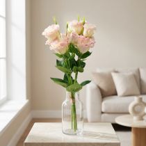 Produkt Kwiaty sztuczne Eustoma Lisianthus różowy kremowy 52cm 5 szt