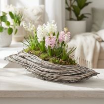 Produkt Doniczka rattanowa Wave, naturalna biel, 40x14x6cm