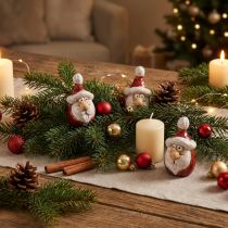 Produkt Figurka ceramiczna Świętego Mikołaja, czerwona, 7cm – Świąteczna dekoracja świąteczna – 6 szt