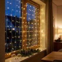 Produkt Kurtyna świetlna 120 LED łańcuch świetlny ciepła biel 100×180cm