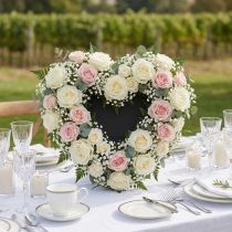 Produkt Serce z pianki florystycznej czarne 33cm 2 szt. dekoracja ślubna