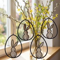 Produkt Dekoracja zajączka wielkanocnego do zawieszenia Dekoracja wielkanocna drewniana 13cm 4szt