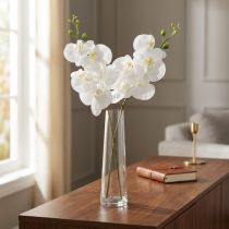 Produkt Biała sztuczna orchidea Phalaenopsis Real Touch 85cm