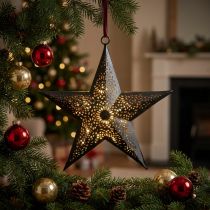 Produkt Wieszak świąteczny Star Metal Star Black W19cm