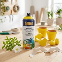 Produkt Bezbeltonowy lakier wodny żółty o wysokim połysku w sprayu rzepakowy żółty 400ml