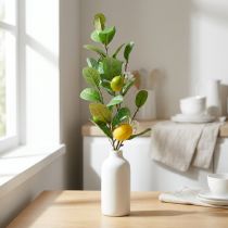 Produkt Dekoracyjna gałązka cytryny, kwiaty, owoce, sztuczne rośliny śródziemnomorskie, wys. 68 cm