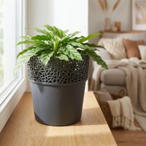 Produkt Doniczka plastikowa antracytowa Ø14,5 cm wys. 15,5 cm