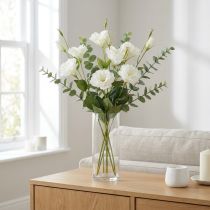 Produkt Sztuczny kwiat Lysianthus biały L87,5 cm