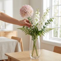 Produkt Allium z różowym kwiatem sztuczna cebula Ø18cm L90cm