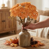Produkt Kwiaty sztuczne krwawnik pospolity Achillea pomarańczowa sztuczna 30cm 6 szt.