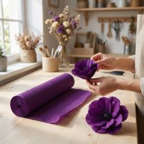 Produkt Papier florystyczny krepowy ciemnofioletowy 50x250cm