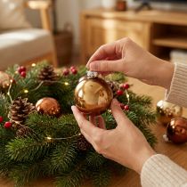 Produkt Mini bombki złotobrązowe mix szkła Ø3,5cm 22 szt