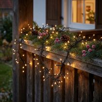 Produkt Łańcuch świetlny LED na zewnątrz 288er 2,4 m czarny/ciepły biały
