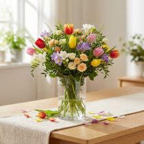 Produkt Okrągły szklany wazon, cylinder z przezroczystego szkła Ø9cm W15,5cm