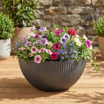 Produkt Doniczka plastikowa antracytowa Ø40cm wys. 18,5cm